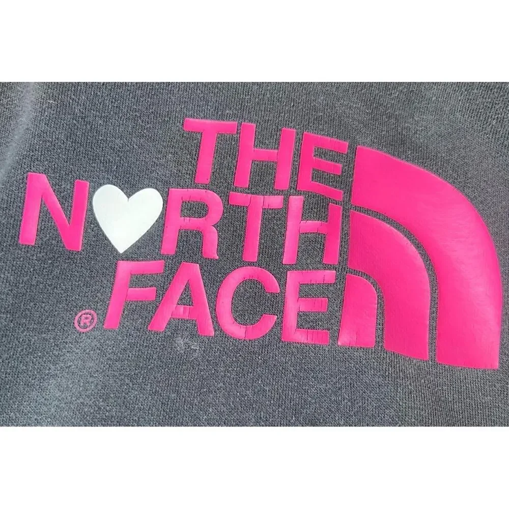 North Face Hoodie Womens Small Black Pullover Pink Logo Streetwear Cozy‎ Casual - Picture 6 of 13